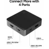 ZAGG Hub de 4 Portas Preto/Cinzento