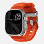 NOMAD Rocky Point Band - Bracelete para Apple Watch 46mm/49mm com FKM e titânio (Magma, ferragens naturais)