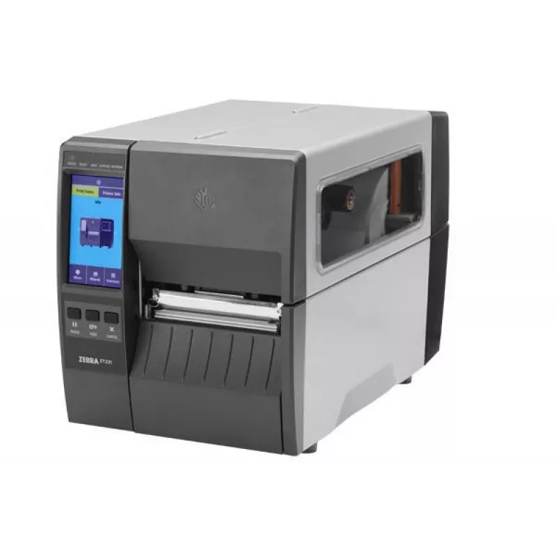 Impressora de etiquetas Zebra ZT231R, 300 dpi, transferência térmica/térmica direta, USB, série, Ethernet, Bluetooth, compatível com RFID