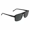 Óculos de sol ZEISS MAN ZS25564S-2 retangulares armação preta lentes cinzentas 57mm