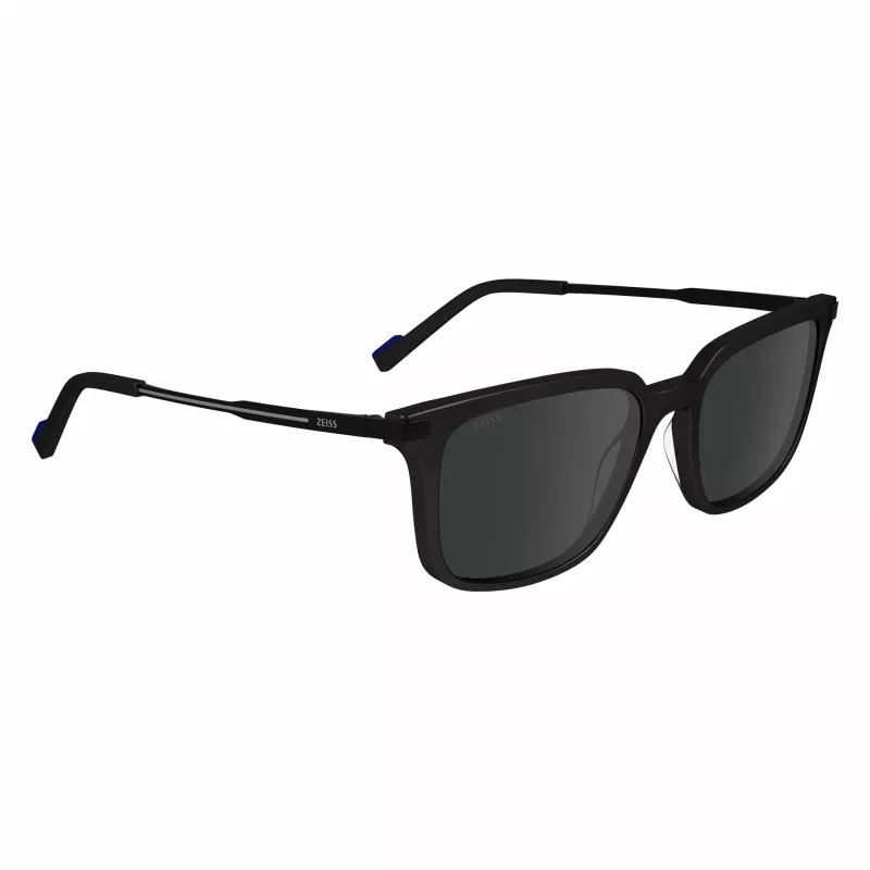 Óculos de sol ZEISS MAN ZS24719S-1 - armação preta de acetato, lentes cinzentas de policarbonato, 54/18/145 mm