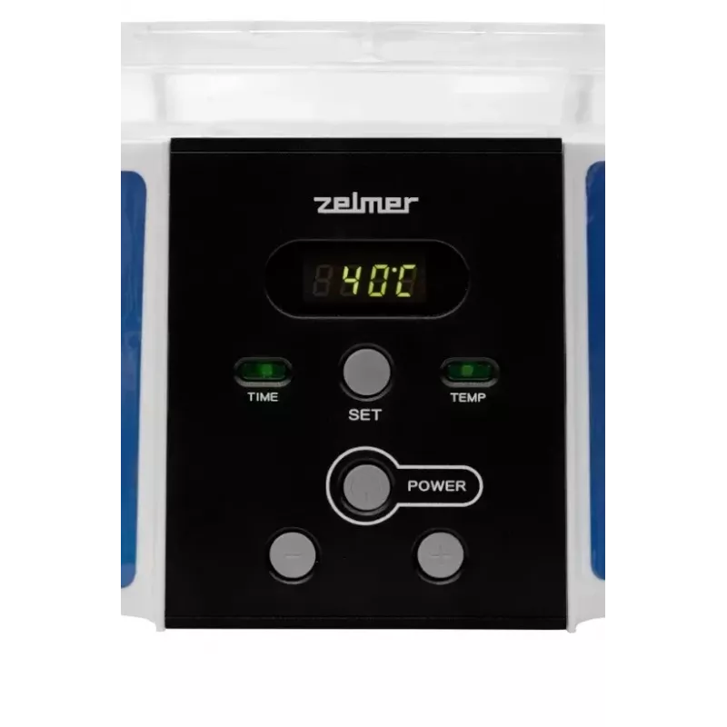 Desidratador de alimentos Zelmer ZFD1005 520W com 5 tabuleiros transparentes e controlo eletrónico