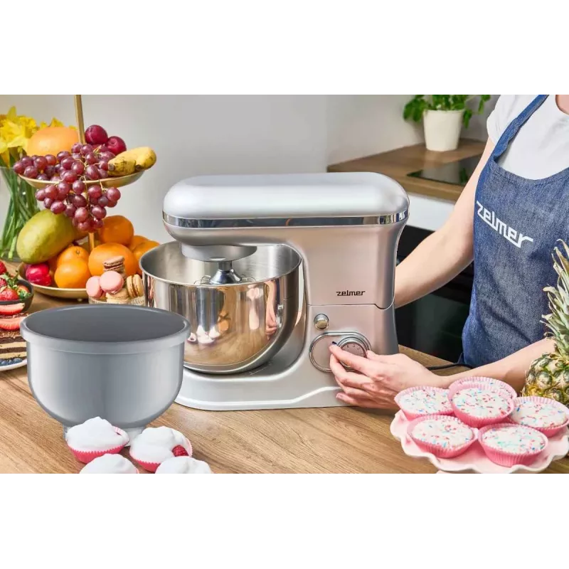 Zelmer ZKR1360 batedeira de bancada, 1200 W, taças de 4,5 l e 5 l, mistura planetária, SMART MIX