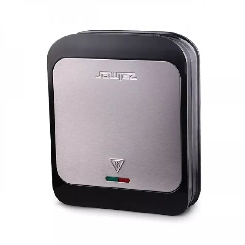 Torradeira de sanduíches Zelmer ZSM7410 1200W para 4 sanduíches, placas antiaderentes, aço inoxidável/preto