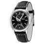 Relógio de quartzo suíço de homem ZENO MAN 6662-7004Q-G1 42mm Mostrador preto Bracelete de couro