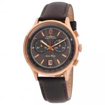 Relógio automático ZENO MAN ZE5181-3 40mm mostrador preto pulseira de pele