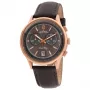 Relógio automático ZENO MAN ZE5181-3 40mm mostrador preto pulseira de pele
