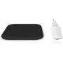 Zens carregador sem fios individual Combi Pack USB - base de carregamento rápido Qi certificada de 10W com fonte de alimentação de 12W, preto