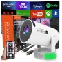 Mini projetor ZENWIRE K400 Android WiFi Full HD Bluetooth com bateria