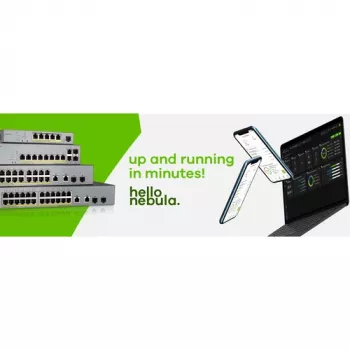 Switch Gigabit PoE+ gerido inteligente ZyXEL GS1350-18HP-EU0101F com 16 portas PoE+ e 2 uplinks SFP, orçamento de 250W