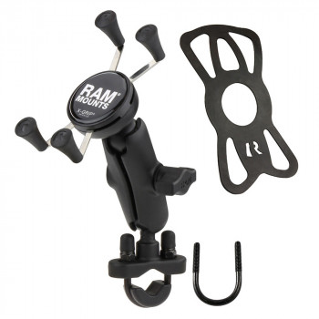 RAM Mounts Suporte de telefone X-Grip com fixação em U para guiador (RAM-B-149Z-UN7)