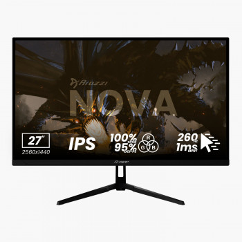 Monitor Arozzi Nova AZ-NO-27T2K260-BK 27 polegadas IPS QHD 260 Hz, preto