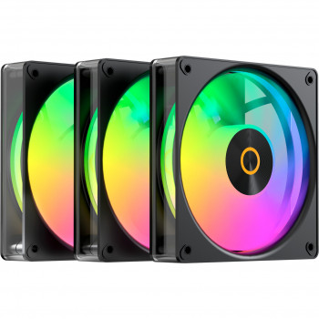 OCYPUS Gamma F12 Elite ARGB Reverse Pack de 3 Ventoinhas para caixa 120 mm Preto