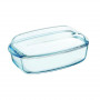 PYREX Essentials recipiente de vidro retangular com tampa 6,5L 36x22x15cm