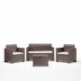 BICA conjunto de mobiliário de jardim Nebraska 2 bege – conjunto de varanda de 3 peças com 2 poltronas e mesa de apoio