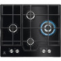 Placa de fogão a gás de encastrar Electrolux KGG6456K 60 cm com 4 bicos, vidro preto