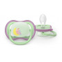 Philips AVENT Ultra Air chupeta noturna 6-18 meses, pack de 2, brilha no escuro