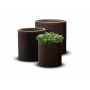 Conjunto de vasos KETER cilíndricos S+M+L castanho