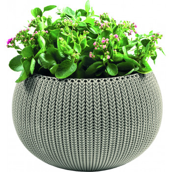 Vaso de flores KETER Cozy M com conjunto de suspensão bege