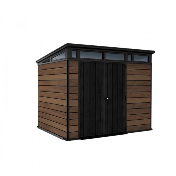 Casa de jardim KETER Deco Pent 9x7 nogueira