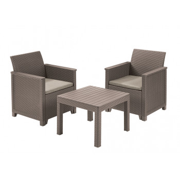 KETER conjunto de mobiliário de jardim Elodie conjunto de varanda com mesa Classic bege