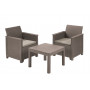 KETER conjunto de mobiliário de jardim Elodie conjunto de varanda com mesa Classic bege