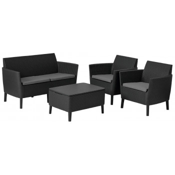 KETER conjunto de mobiliário de jardim Salemo conjunto cinzento