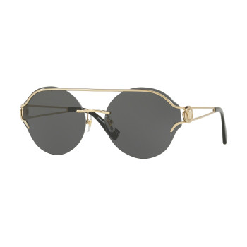 Óculos de sol de mulher Versace VE21841252876 Pilot dourado-claro cinzento degradê 61mm