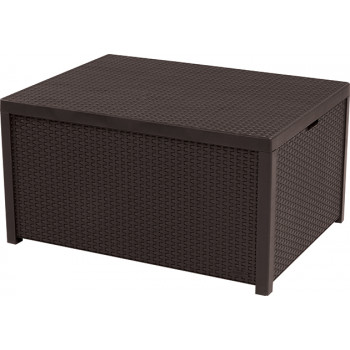 KETER mesa de jardim/caixa de arrumação Arica castanho