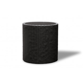 Vaso de flores KETER cilíndrico médio vaso de planta cinzento