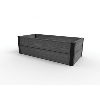 Borda retangular para canteiro KETER Maple Trough 106x52x32 cm cinzento