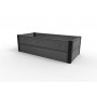 Borda retangular para canteiro KETER Maple Trough 106x52x32 cm cinzento