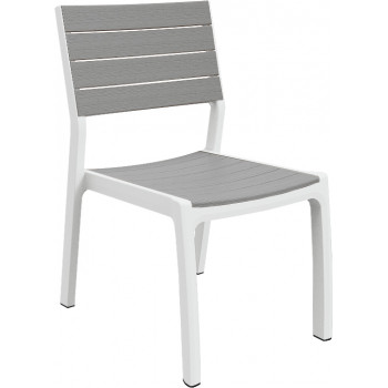 KETER Cadeira de jardim Harmony branco/cinzento-claro