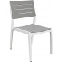 KETER Cadeira de jardim Harmony branco/cinzento-claro