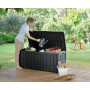 KETER Caixa de arrumação de jardim / banco Glenwood Storage Box 390 L – cinzento