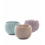 KETER Conjunto de vasos Cozies Trio lilás/bege/azul-claro