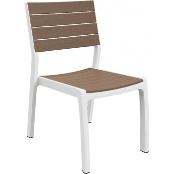 KETER Cadeira de jardim Harmony branco/bege