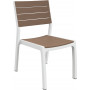 KETER Cadeira de jardim Harmony branco/bege