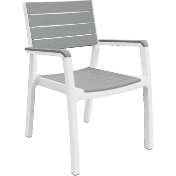 KETER Poltrona Harmony branco/cinzento-claro