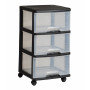 CURVER Sistema de 3 Gavetas 20L 37x39x61cm Preto/Transparente