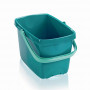LEIFHEIT Picobello balde de 12 L com espremedor de alavanca integrado, verde/branco