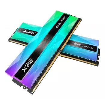 DIMM 32 GB DDR5-6400 (2x 16 GB) Dual-Kit, memória prateada, AX5U6400C3216G-DCLANRSG, Lancer Neon RGB, INTEL XMP, AMD EXPO