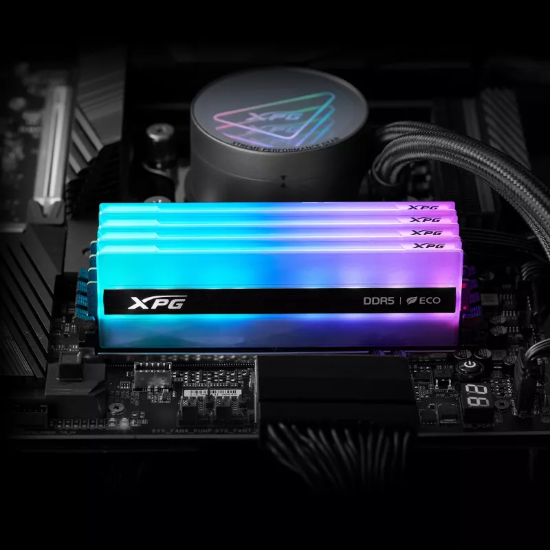 DIMM 32 GB DDR5-6400 (2x 16 GB) Dual-Kit, memória prateada, AX5U6400C3216G-DCLANRSG, Lancer Neon RGB, INTEL XMP, AMD EXPO