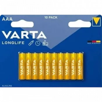 Pilhas alcalinas AAA Varta LONGLIFE Power — pack de 10 (modelo 4903121761)