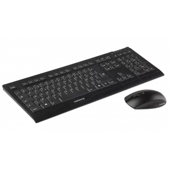 Teclado CHERRY B.Unlimited 3.0, rato incluído, universal, RF sem fios, AZERTY, francês, preto