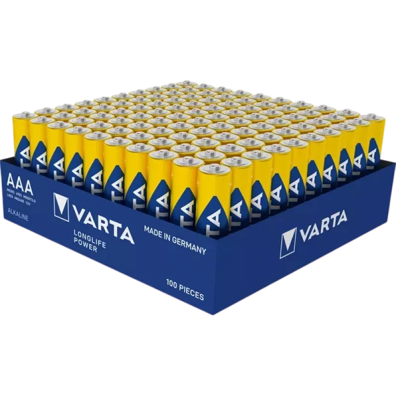 Pilha Varta Longlife Power LR03 (AAA, Micro) 100 unid. – células alcalinas