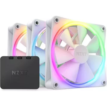 NZXT F120 RGB 120mm ARGB Reverse Blade Triple Pack - branco