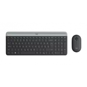 LOGITECH conjunto de teclado e rato sem fios finos Mk470 - graphite Qwerty checo