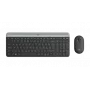 LOGITECH conjunto de teclado e rato sem fios finos Mk470 - graphite Qwerty checo