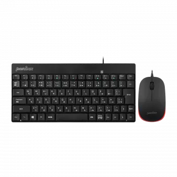 Perixx PERIDUO-212 DE, conjunto de teclado mini-USB e rato, preto